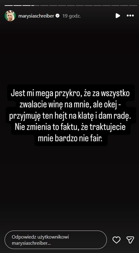 Piotr Korczarowski staje w obronie Marianny Schreiber