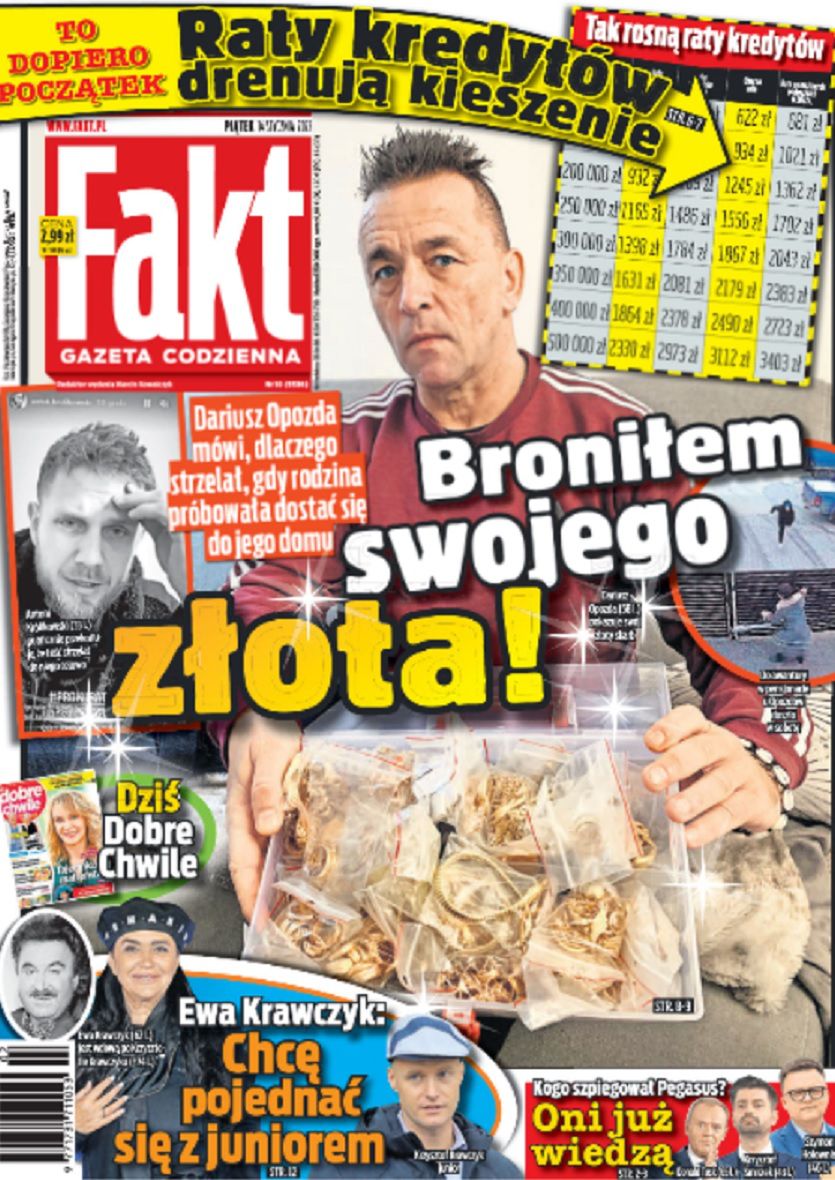 Dariusz Opozda - okładka Fakt 14.01.2022