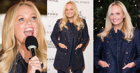 41-letnia Baby Spice w płaszczu z sieciówki