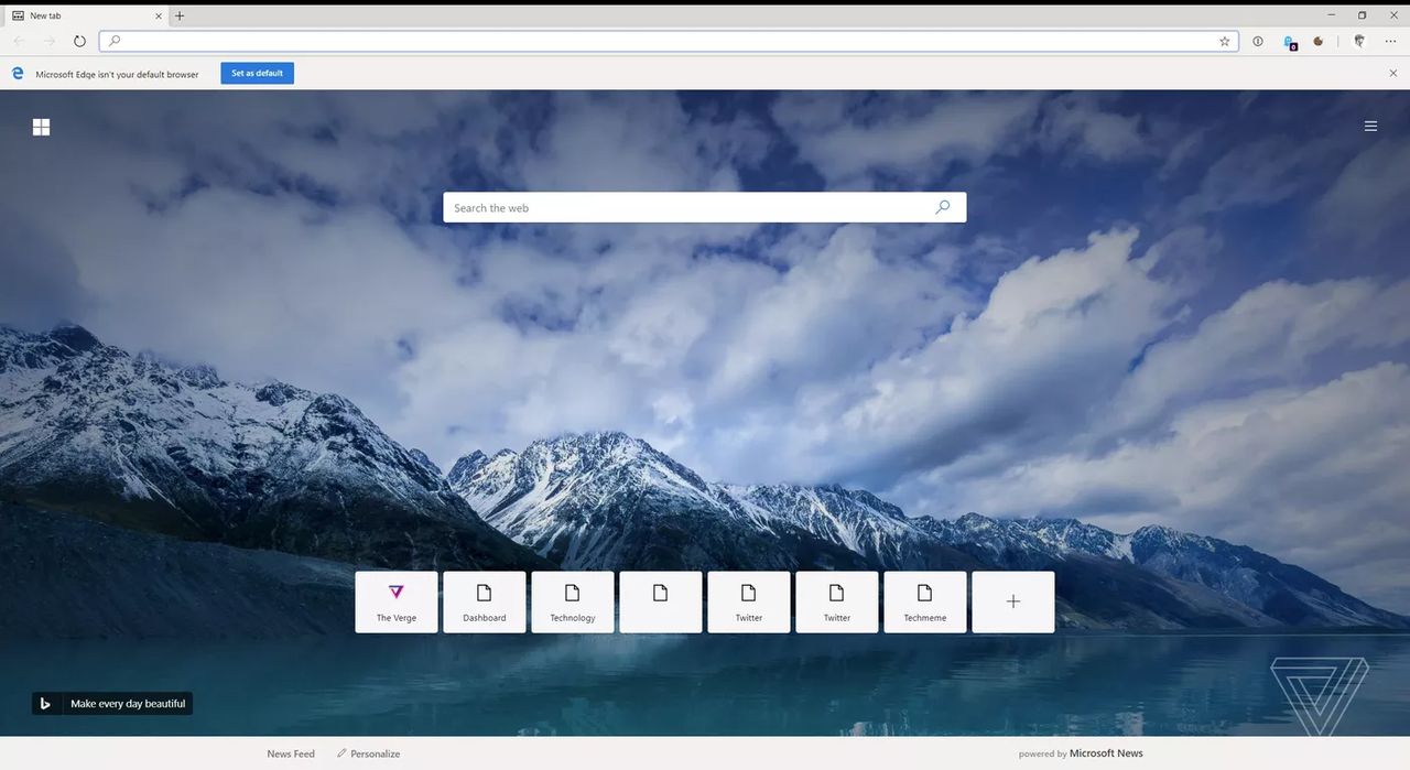 Edge z Chromium (Tom Warren / The Verge)
