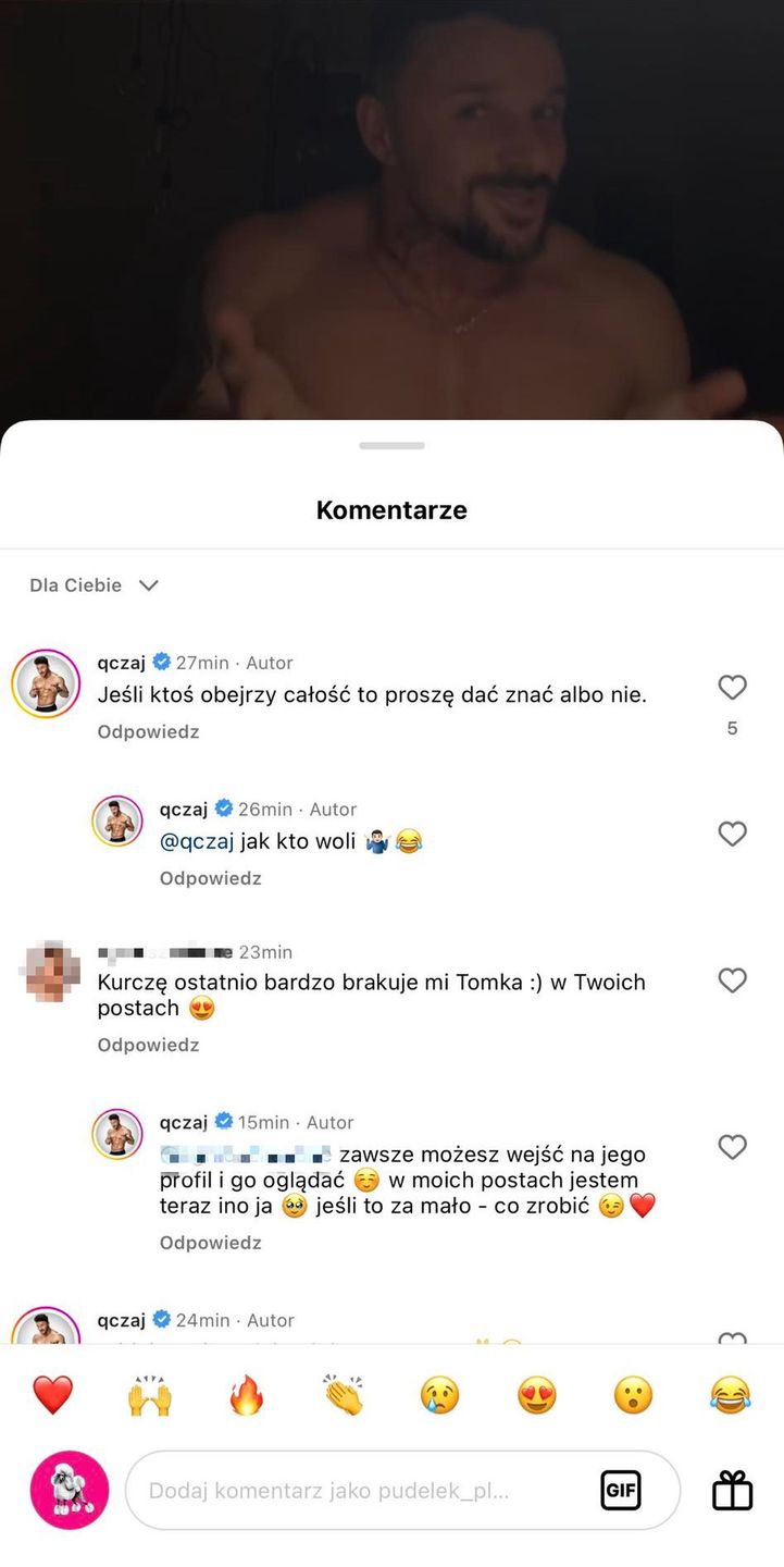 Qczaj odpowiedział na dociekliwe pytanie internautki