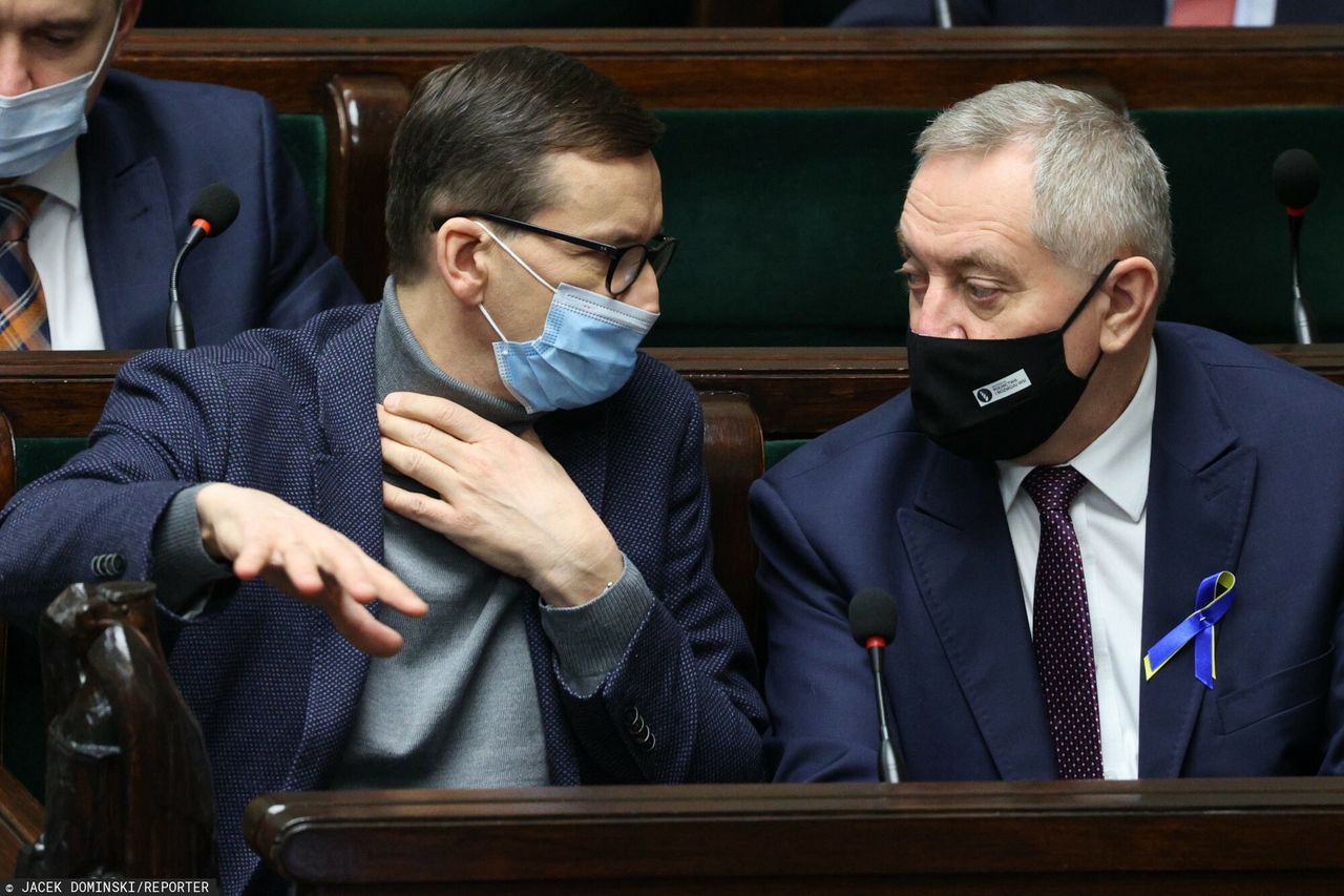 Na zdjęciu premier Mateusz Morawiecki i Henryk Kowalczyk w Sejmie 