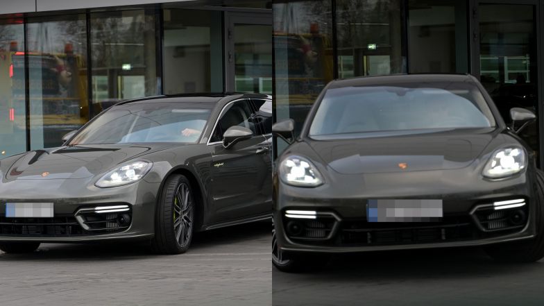 Sebastian Fabijański odbiera z salonu porsche