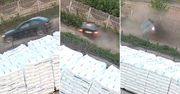 BMW na prostej drodze. I nagle takie sceny. Kamera nagrała