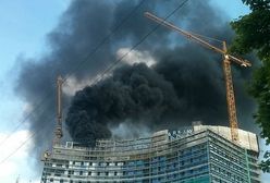Pożar na budowie Warsaw Spire!