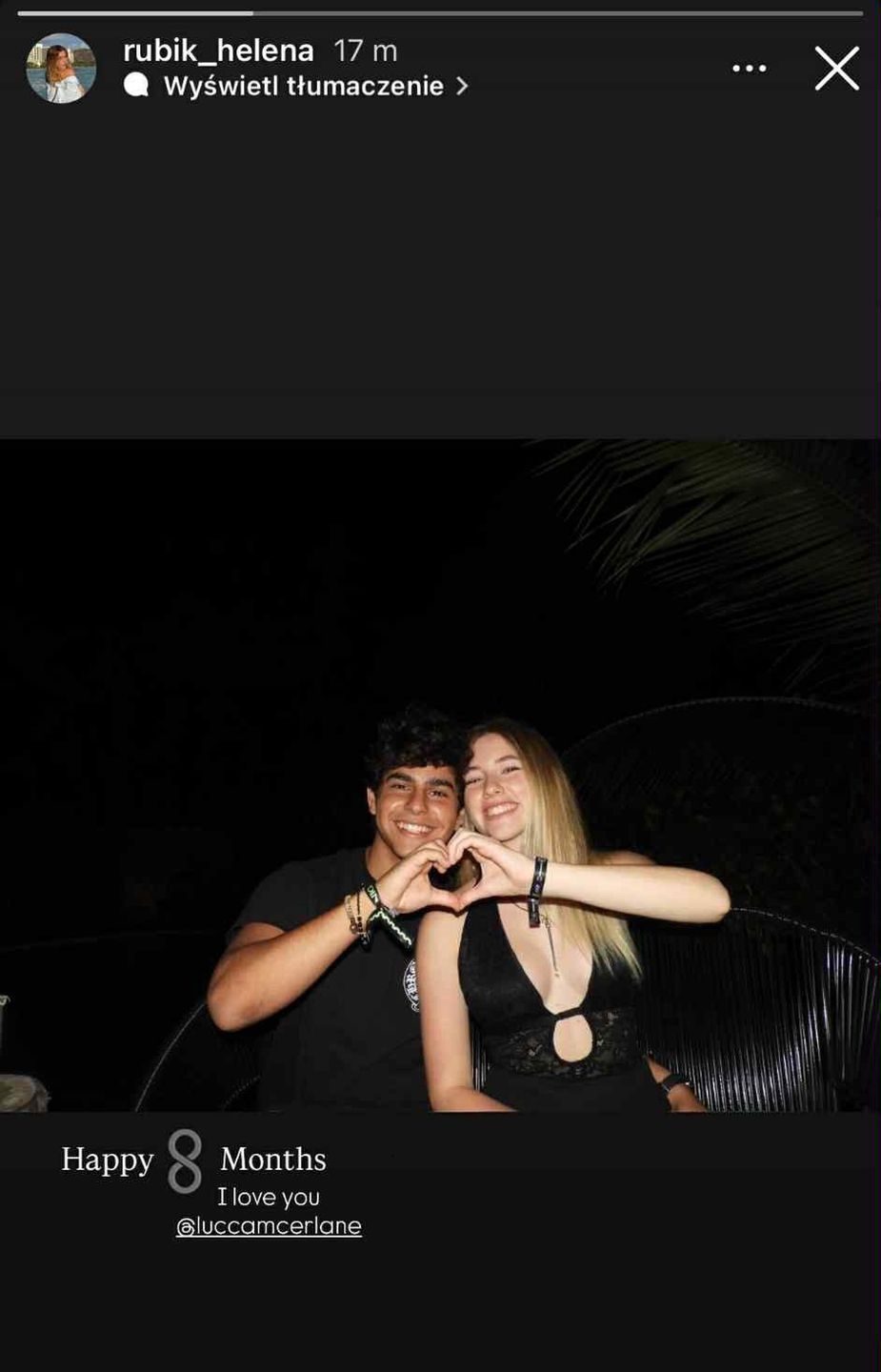 Helena Rubik z chłopakiem