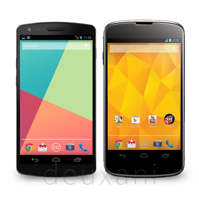 Nexus 5 vs. Nexus 4 | fot. theverge.com by deuxani
