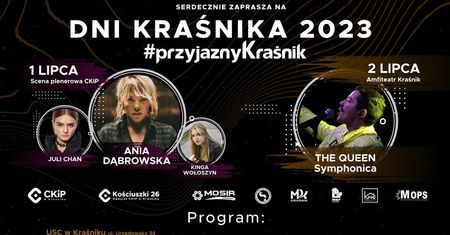 Dni Kraśnika 2023 – PROGRAM. Wystąpią: Juli Chan, Ania Dąbrowska, Kinga Wołoszyn