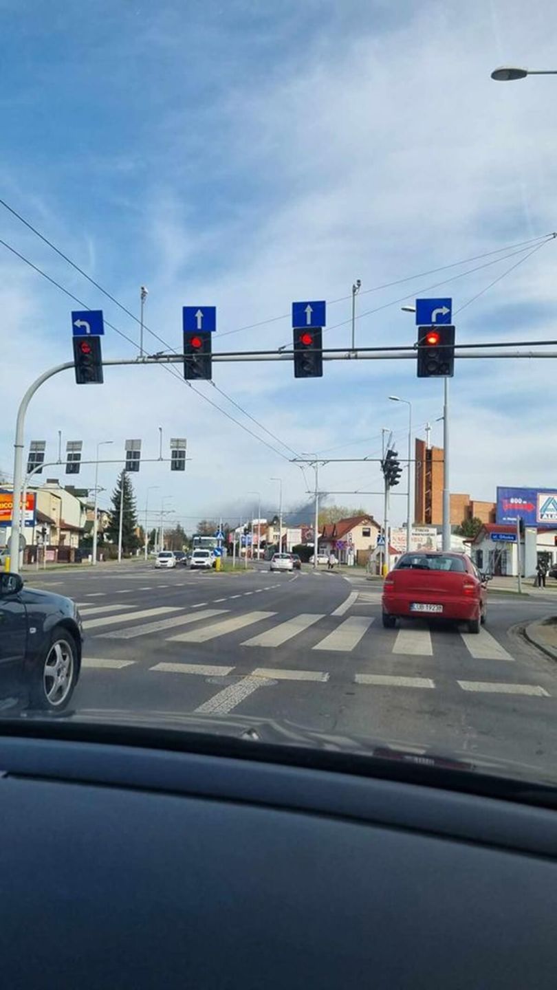 Czarny dym nad Lublinem widziany z ul. Abramowickiej