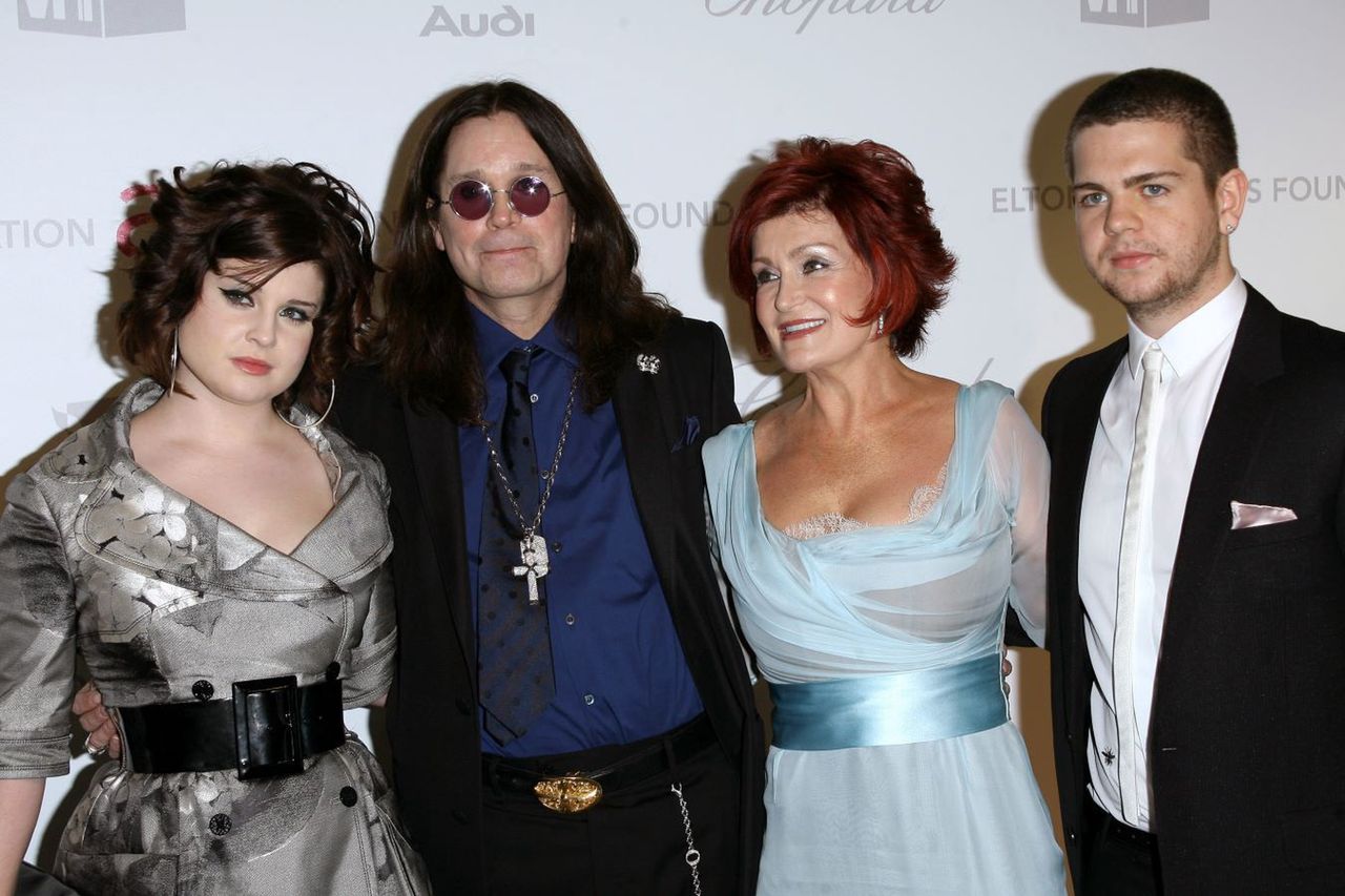 Ozzy i Sharon Osbourne z córką Kelly i synem Jackiem