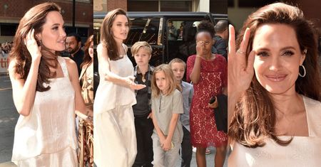 Angelina Jolie z dziećmi na festiwalu filmowym w Toronto (ZDJĘCIA)
