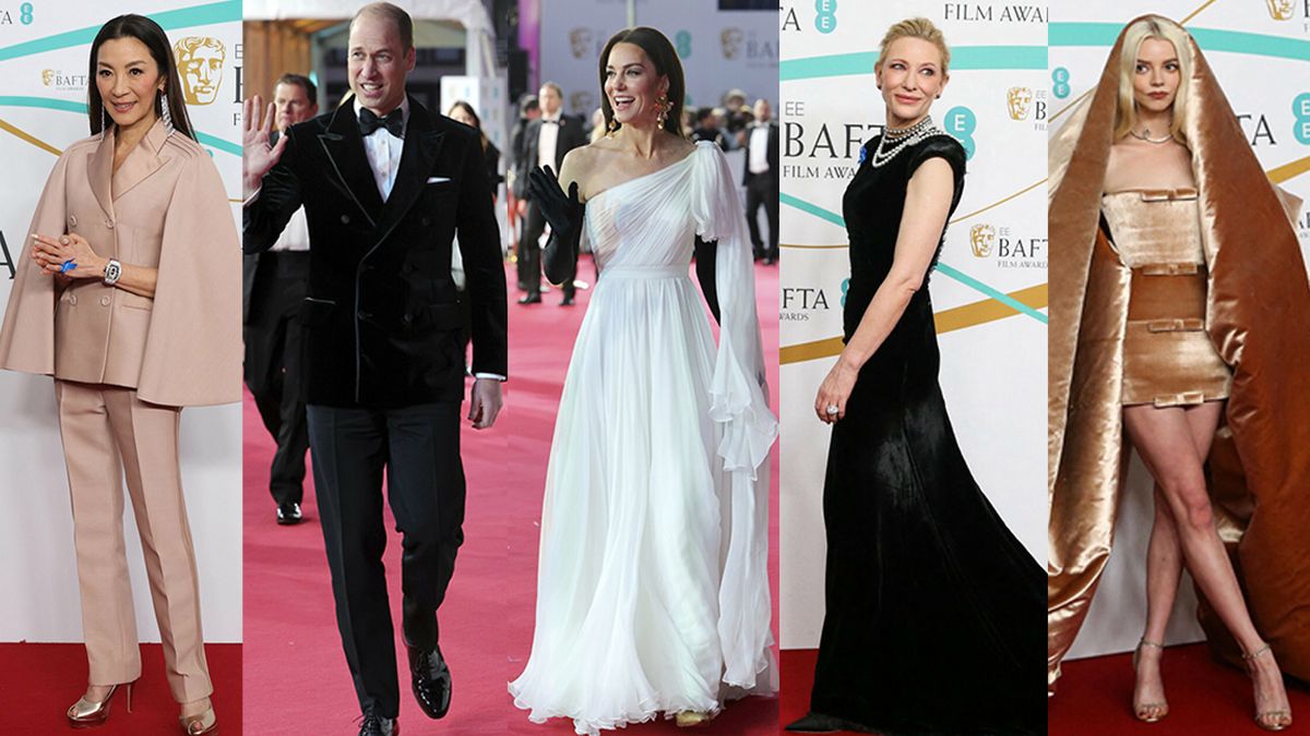 Gwiazdy na gali BAFTA 2023: księżna Kate, książę William, Cate Blanchette, Anya Taylor-Joy