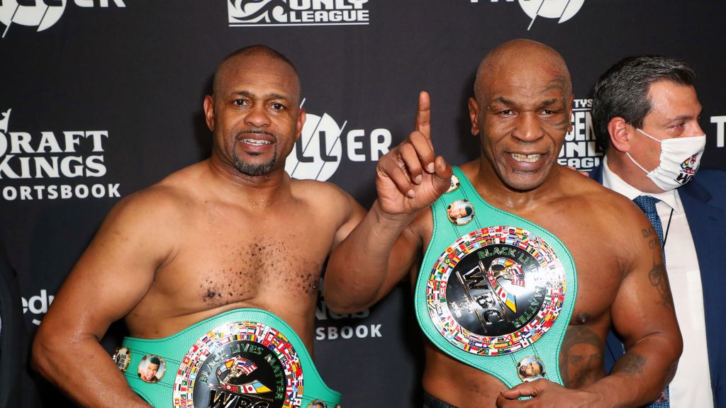 Getty Images / Joe Scarnici/Getty Images for Triller / Na zdjęciu:  Roy Jones Jr i  Mike Tyson