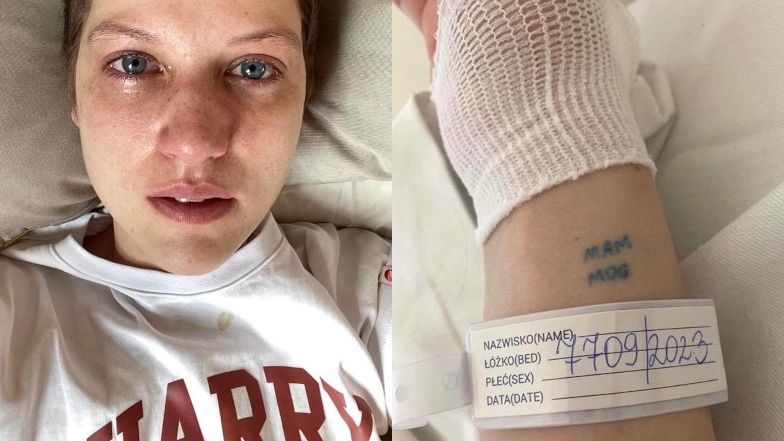 Aleksandra Domańska relacjonuje pobyt w szpitalu