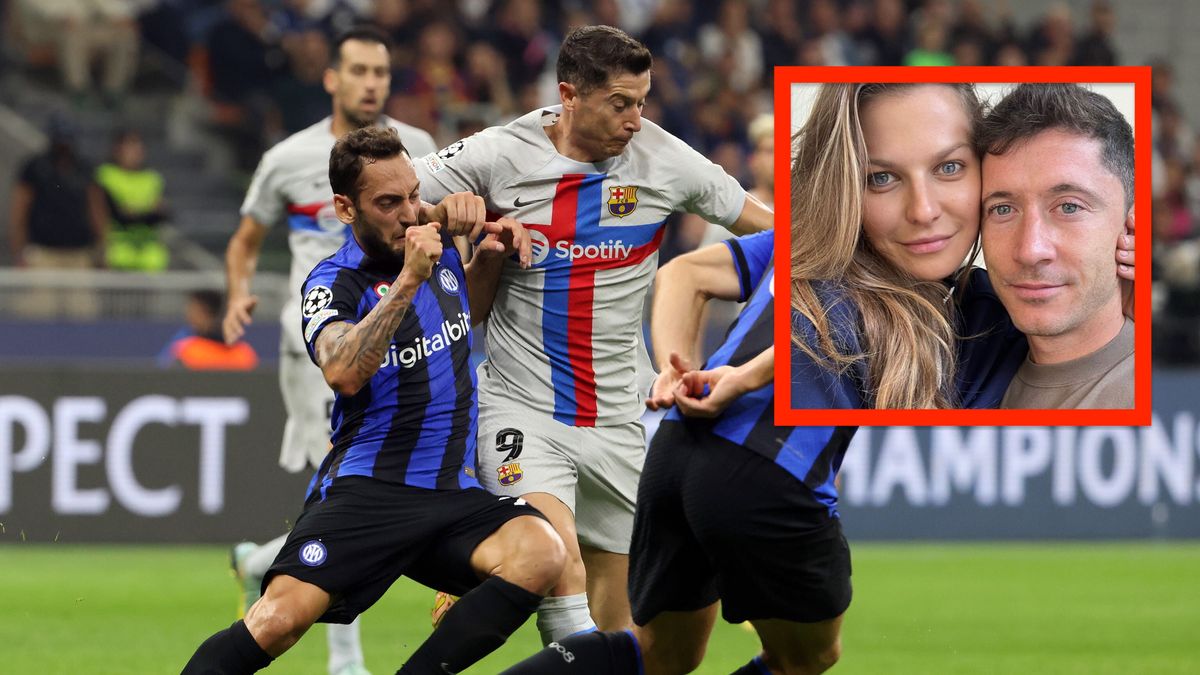 Anna Lewandowska oglądała spotkanie Inter-Barca z wysokości trybun stadionu w Mediolanie