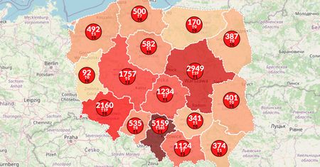 Koronawirus: w Polsce 241 nowych przypadków i duży wzrost osób, które przeszły kwarantannę [Mapa 16.05.20]