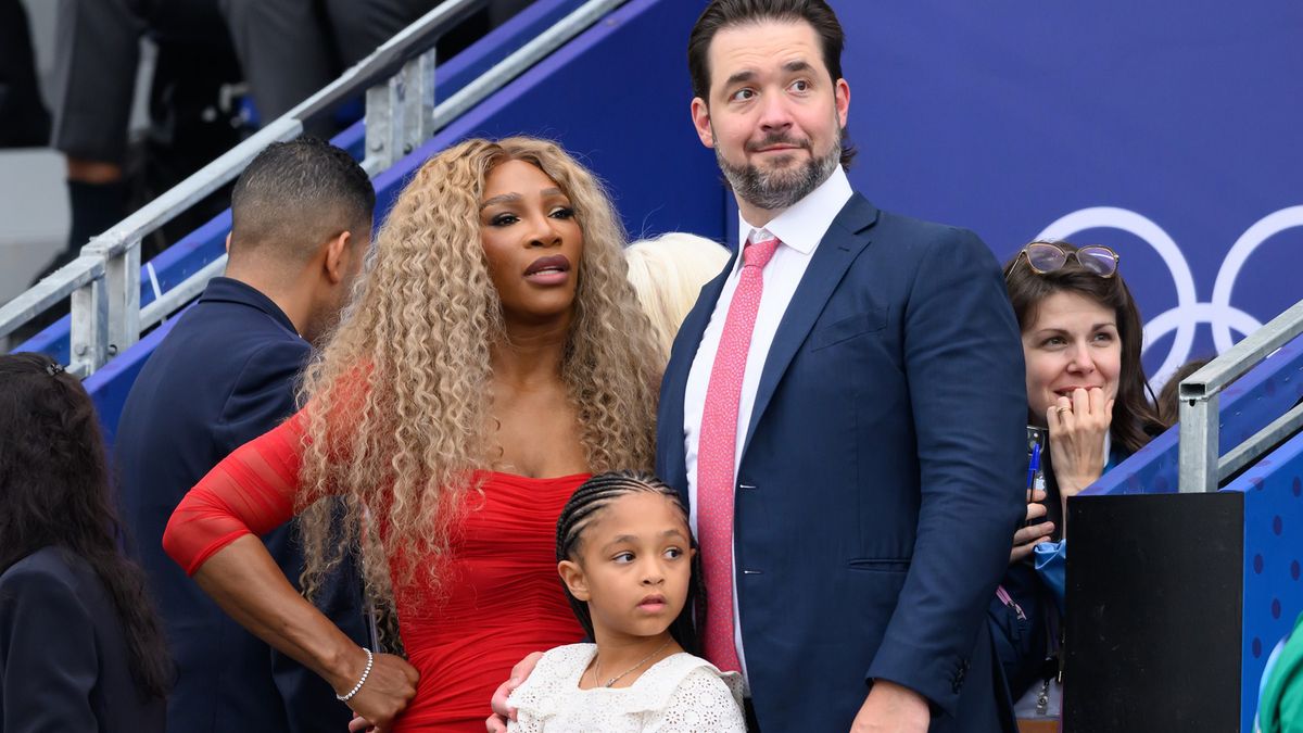 Getty Images / Serena Williams z mężem oraz córką