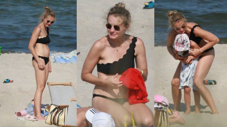 Małgorzata Socha wypoczywa z dziećmi nad Bałtykiem