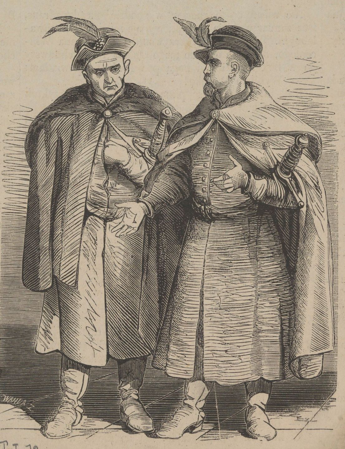 XVI-wieczni polscy szlachcice na rysunku Juliusza Kossaka