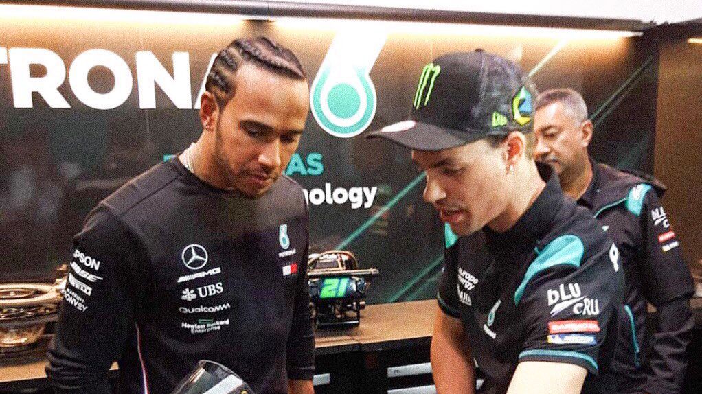 Twitter / Na zdjęciu: Lewis Hamilton (po lewej) i Franco Morbidelli