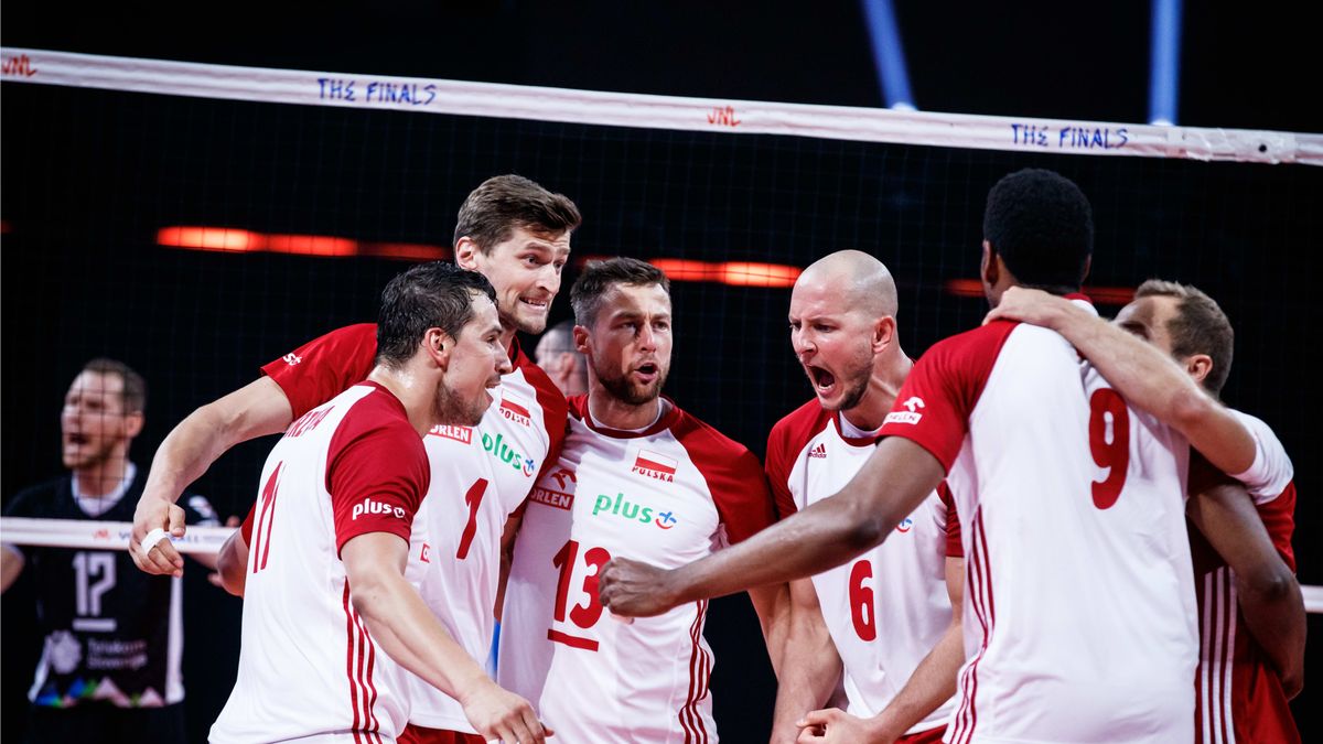 Materiały prasowe / FIVB / Na zdjęciu: reprezentacja Polski w półfinale Ligi Narodów ze Słowenią