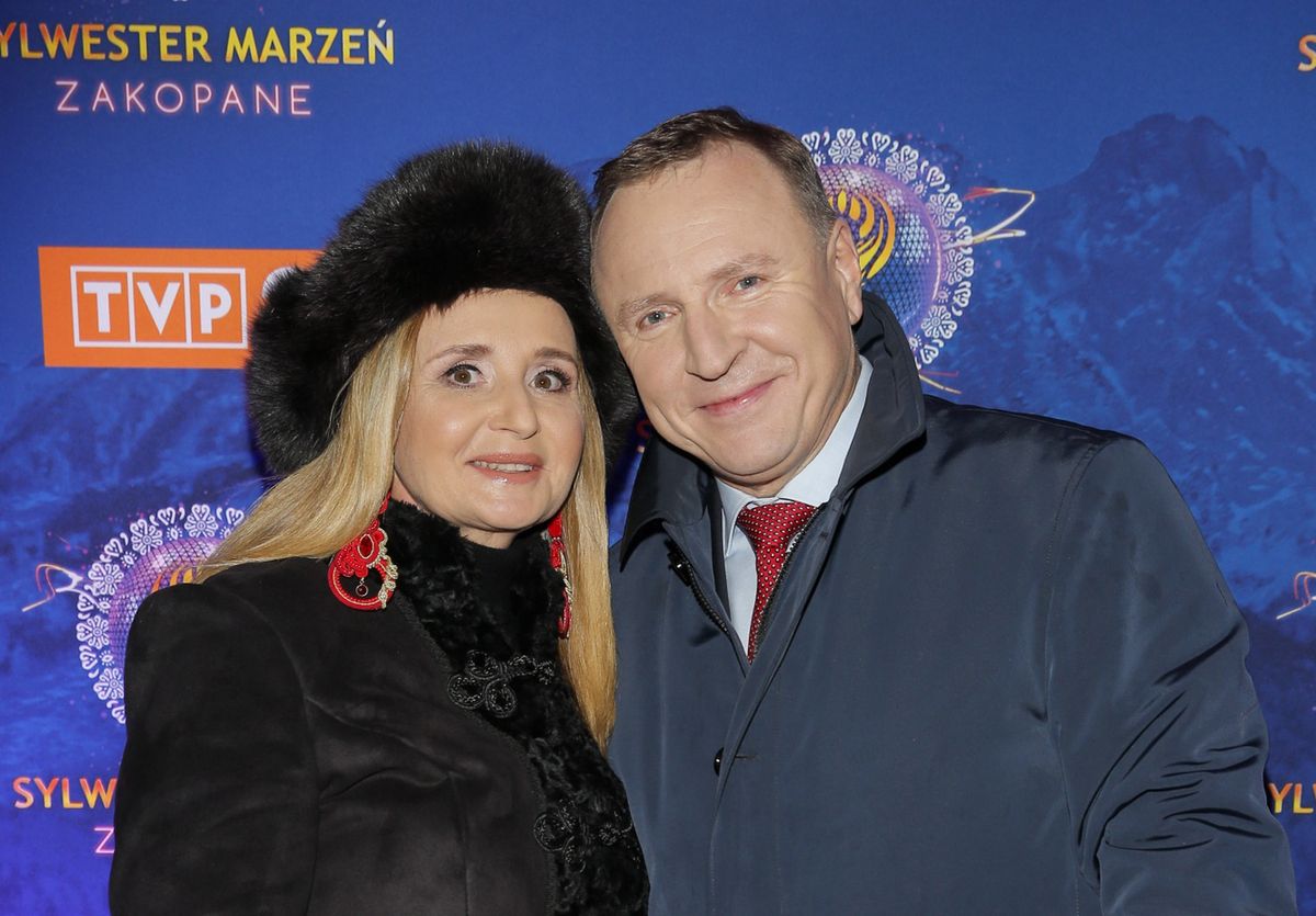 Jacek Kurski z żoną Joanną na Sylwestrze Marzeń w Zakopanem