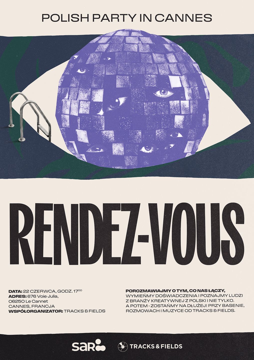 Plakat polskiej imprezy na Cannes Lions