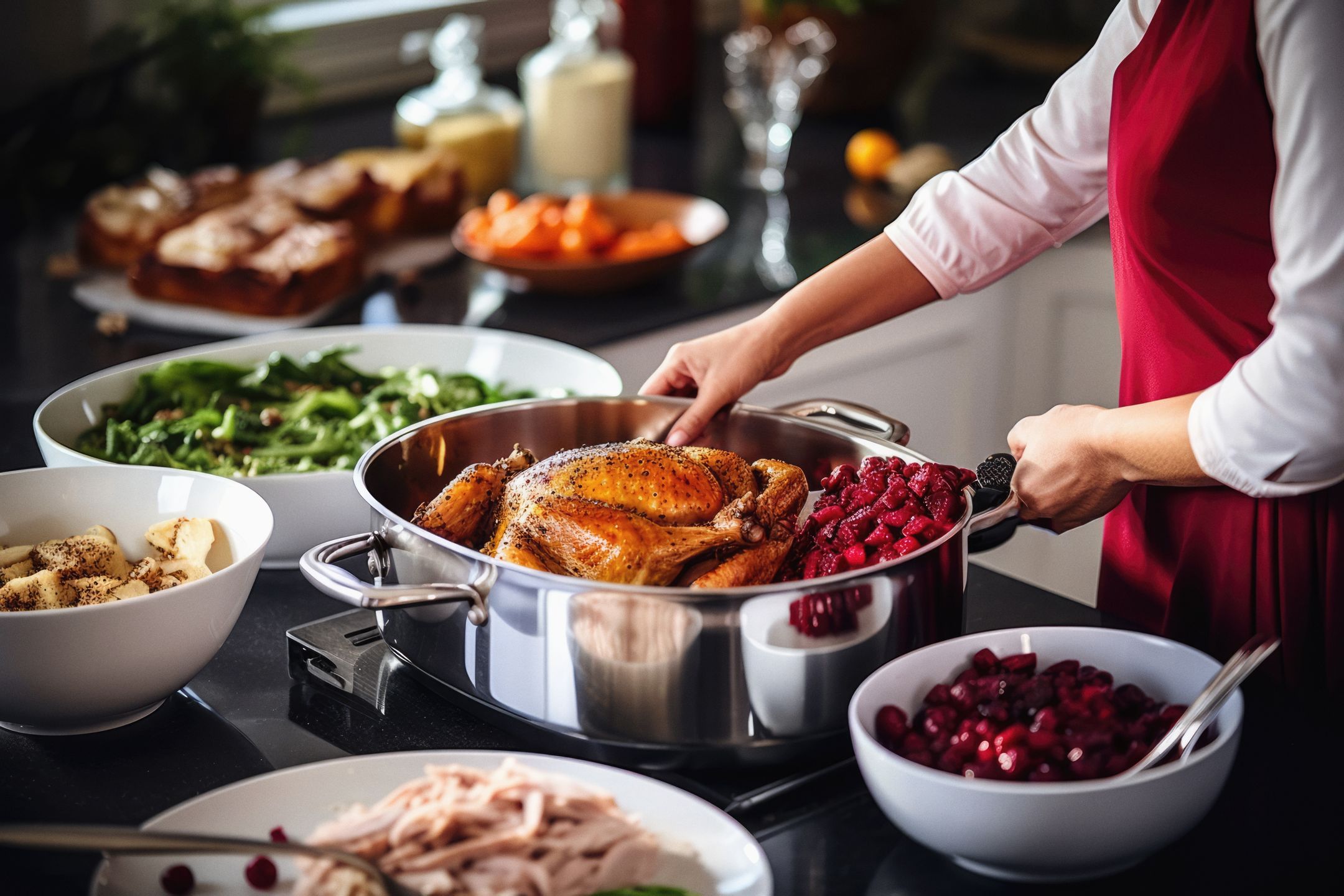 turkey, thanksgiving, dinner, holiday, meal, cook, bake, potato, autumn, fresh, christmas, dinner party, roast, cranberry, place setting, food, restaurant, table, catering, gourmet, buffet, banquet, chef, meat, cooking, party, delicious
