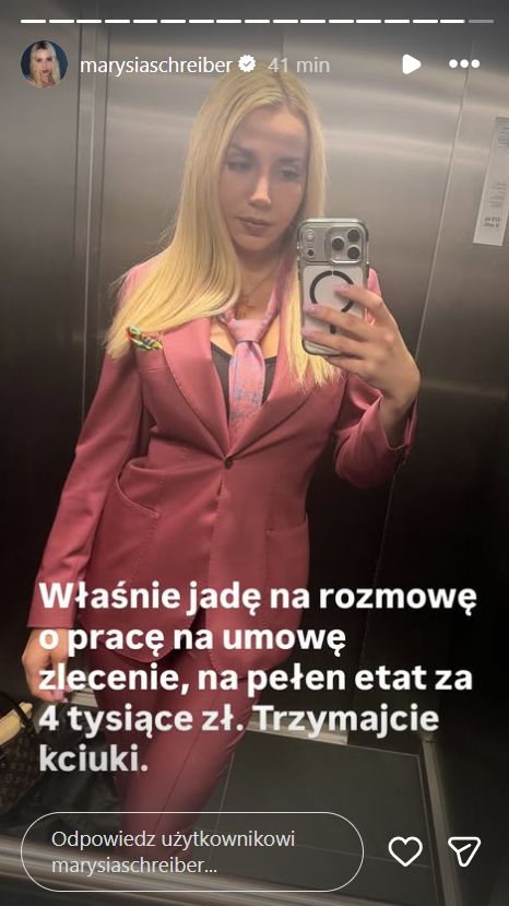 Marianna Schreiber ruszyła na rekrutację cała w różu
