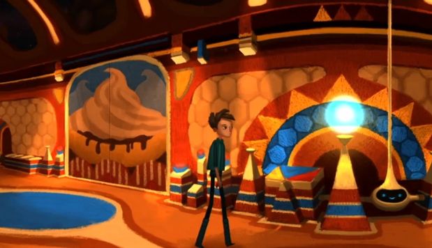 Zwiastun Broken Age - bohater i jego nadopiekuńczy inteligentny statek