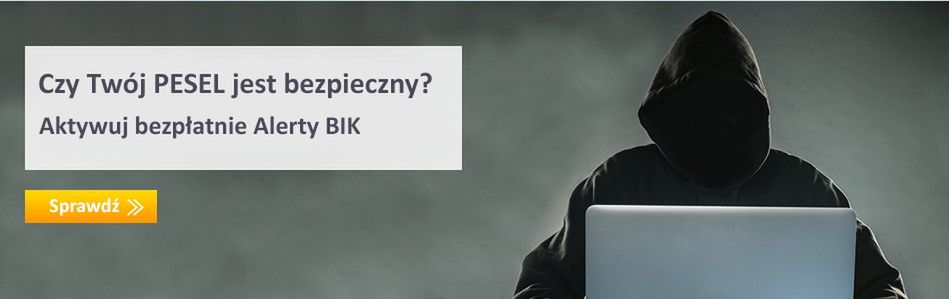 Alerty Biura Informacji Kredytowej przez rok za darmo - Zrzut z www.bik.pl