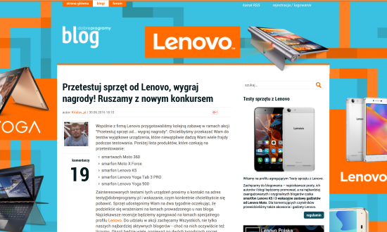 Przetestuj sprzęt od Lenovo, rusza trzecia tura!