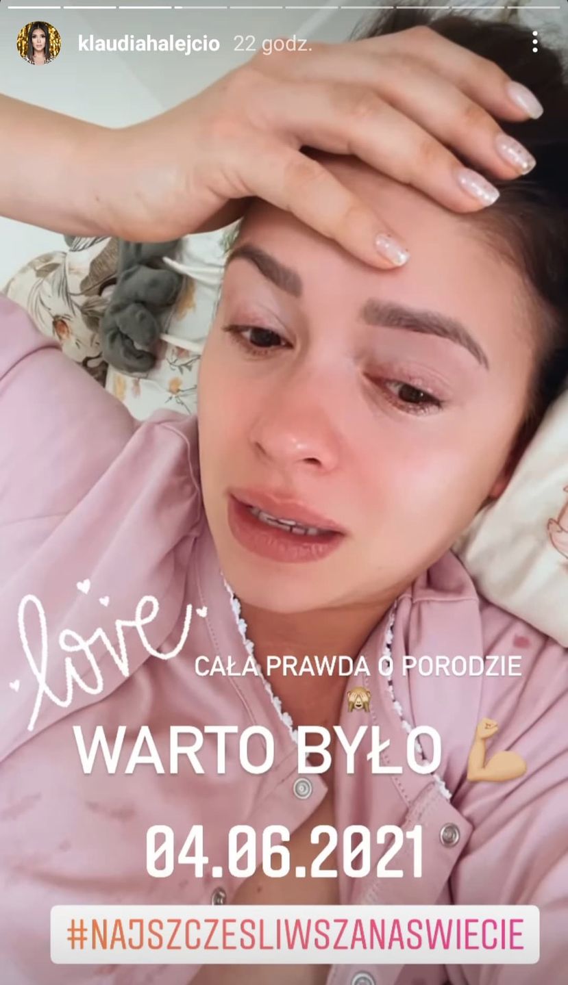 Klaudia Halejcio - poród