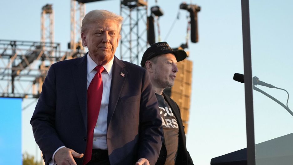 Temporary
Tesla and SpaceX CEO Elon Musk speaks alongside Republican presidential nominee former President Donald Trump at a campaign event at the Butler Farm Show, Saturday, Oct. 5, 2024, in Butler, Pa. (AP Photo/Alex Brandon)
Alex Brandon