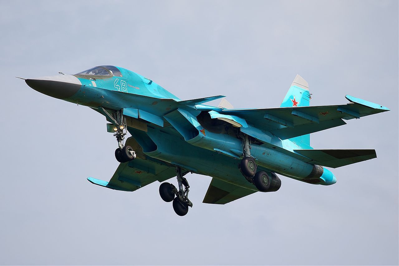 Russian fighter SU-34. Illustrative photo.