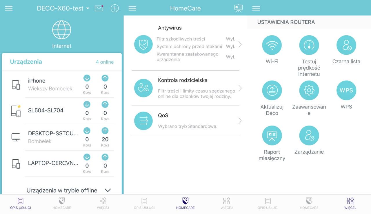 TP-Link Deco X60 - aplikacja Deco ustawienia ogólne