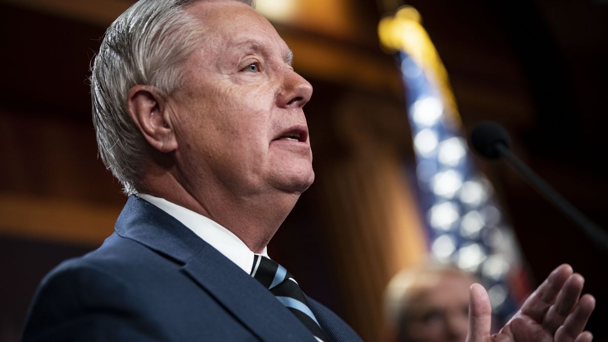 Congress Eyes Ukraine Aid In Funding TalksSenator Lindsey Graham, a Republican from South Carolina, speaks about the Russian invasion of Ukraine during a news conference at the U.S. Capitol in Washington, D.C., U.S., on Wednesday, March 2, 2022. The White House has told Congress that it will need an estimated $6.4 billion in new funding to assist Ukraine as it resists a Russian invasion, to support other eastern European nations dealing with the impact and to bolster the Pentagon. Photographer: Al Drago/Bloomberg via Getty ImagesBloombergu.s.a., us, americas, 2022uspolitics, u.s. government, american, united states of america, north american, government news