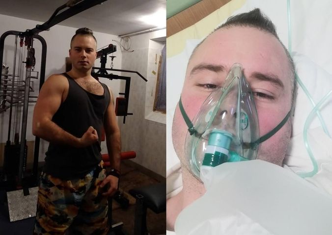 Sebastian po dwóch dniach od pierwszych objawów COVID trafił do szpitala. Miał problemy z oddychaniem