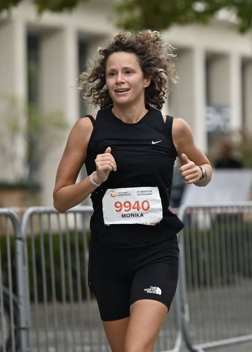 Monika Mrozowska podczas biegu