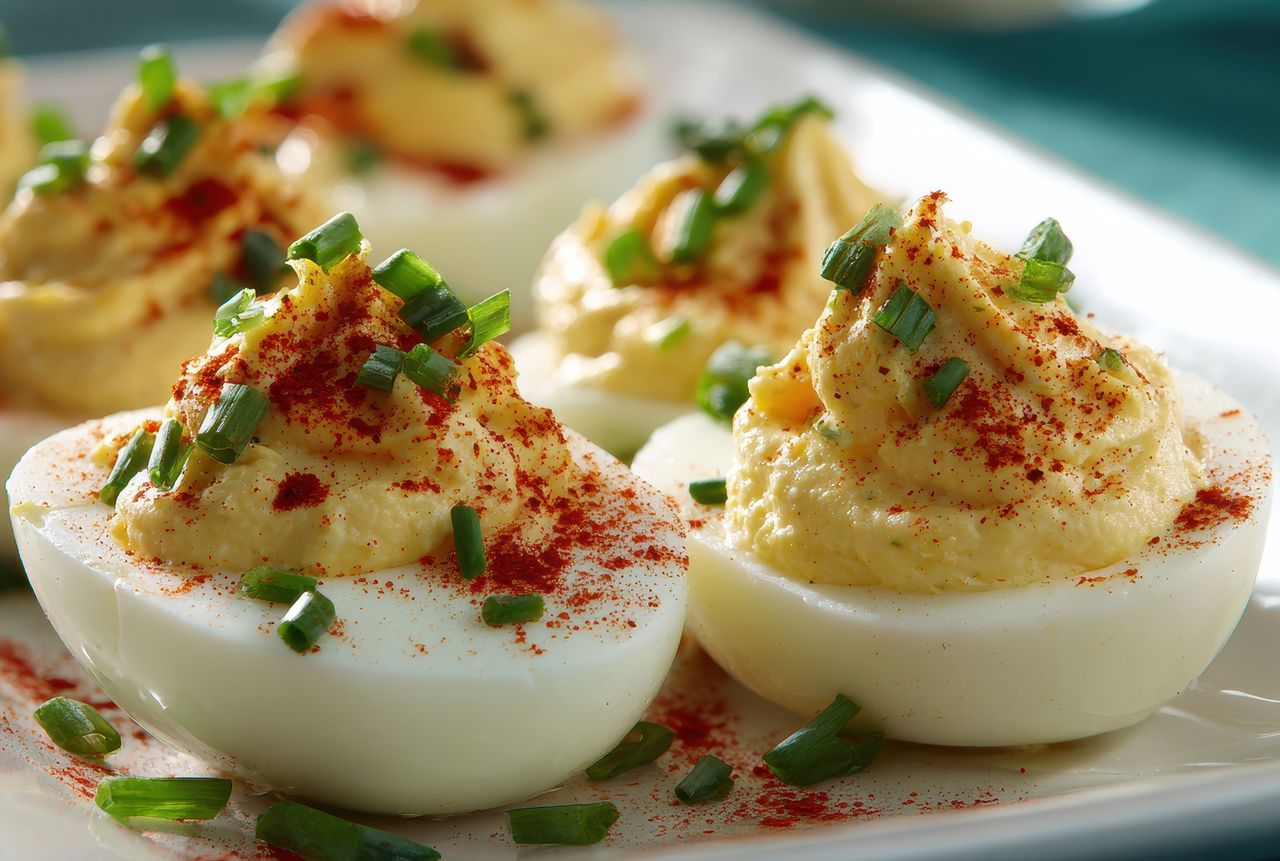  Zamiast dorzucać do sałatki, faszeruję nim jajka