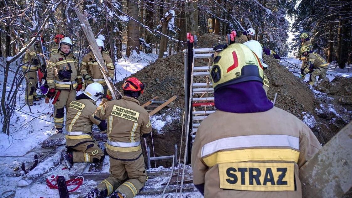 Akcja ratunkowa w Golcowie.