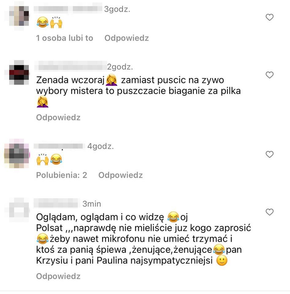 Komentarze internautów pod występem Blanki