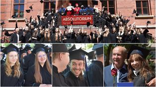 Absolutorium 2025 w głogowskim PANS. W górę pofrunęło ponad 100 studenckich biretów