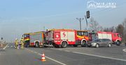 Czosnów: Poważny wypadek na DK7. Jeden z kierowców był zakleszczony. Droga zablokowana
