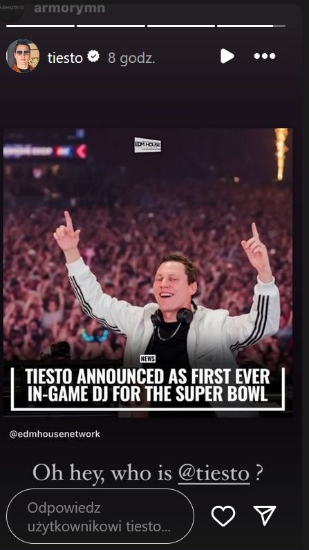 Tiesto wystąpi z Usherem na Super Bowlu