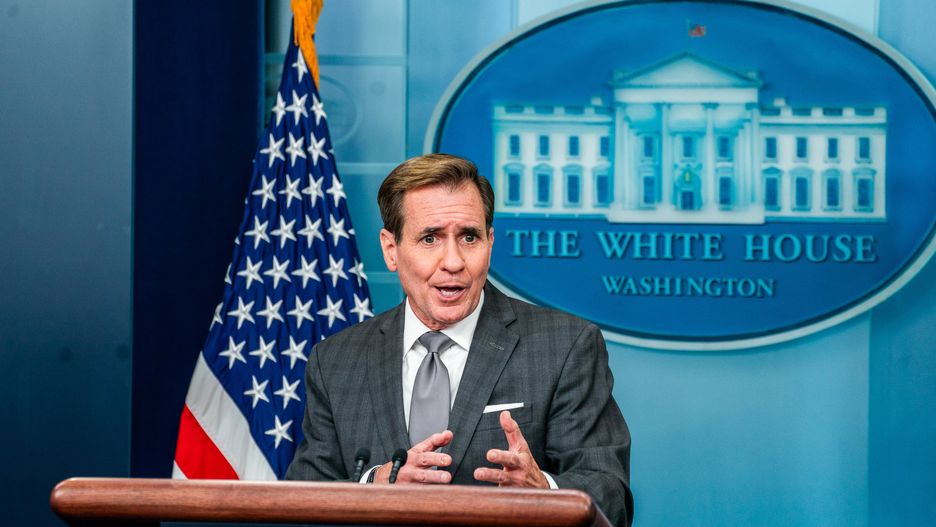 WASHINGTON, DC  October 26, 2023:

National Security Council spokesman John Kirby during the daily press briefing in the James Brady Room at the White House on Thursday October 26, 2023.
(Photo by Demetrius Freeman/The Washington Post via Getty Images)