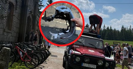 Trafił ją piorun. Tyle zostało z kasku. Zobaczcie