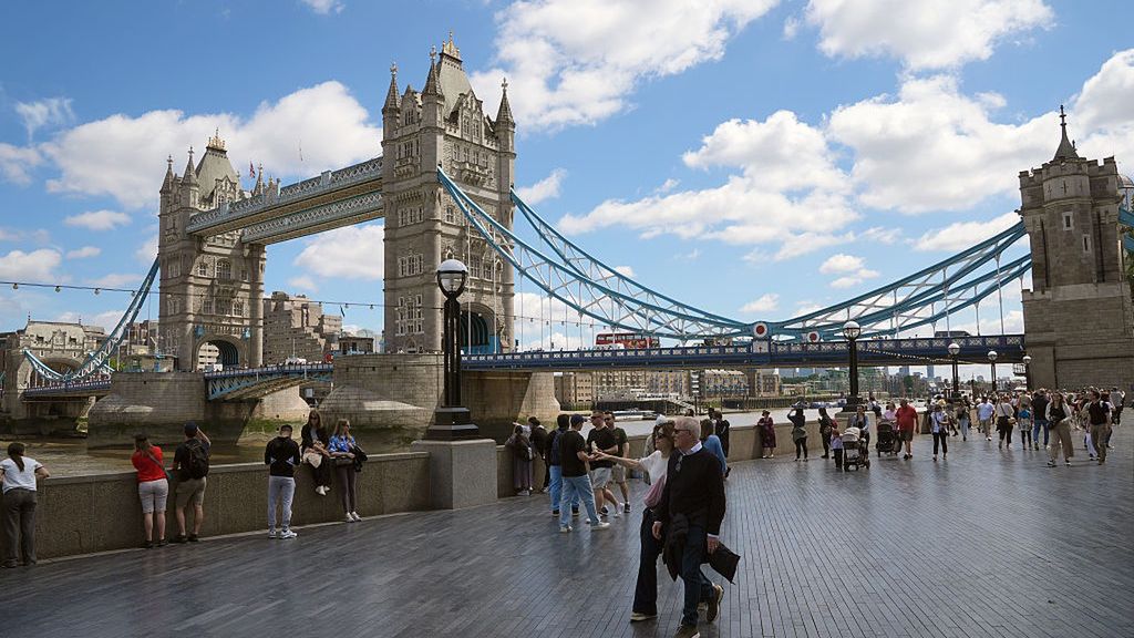 Spring weather May 30th 2025
People walking past Tower Bridge, central London. The UK has experienced its sunniest spring on record, with some 630 hours of sunshine locked up across the country between March 1 and May 27, according to provisional figures from the Met Office. Picture date: Friday May 30, 2025. (Photo by Yui Mok/PA Images via Getty Images)
Yui Mok - PA Images