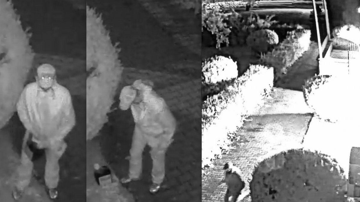 Nowe nagranie pokazujące sprawcę podpalenia budynku zamojskiego sanepidu