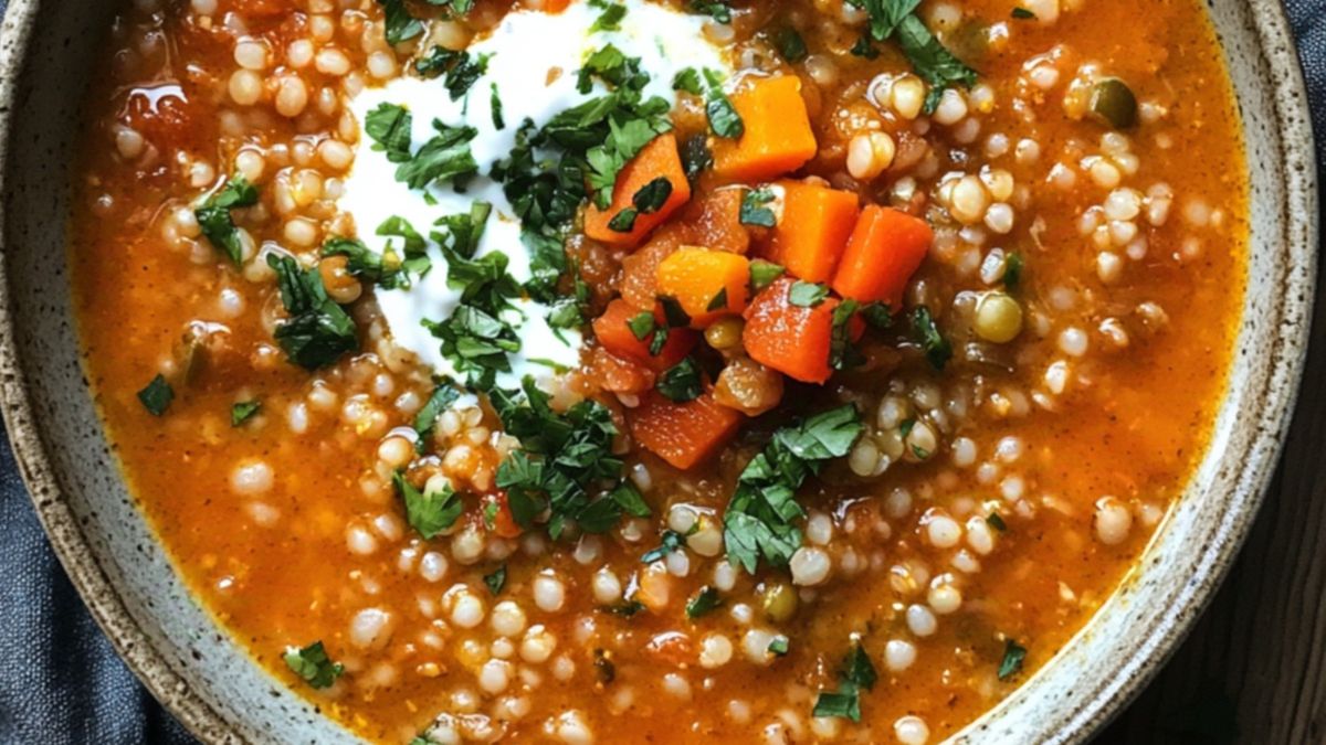 Zupa pomidorowa z kaszą perłową